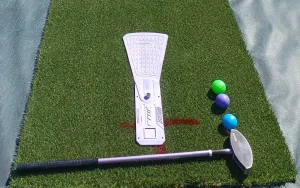 グラウンド・ゴルフを行う広場での人工芝の採用事例