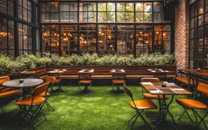 カフェやレストランに最適！屋内での人工芝使用の提案幅を広げる施工事例