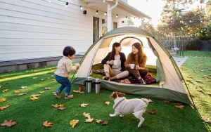 人工芝の庭だからできる！秋冬のおうちアウトドア